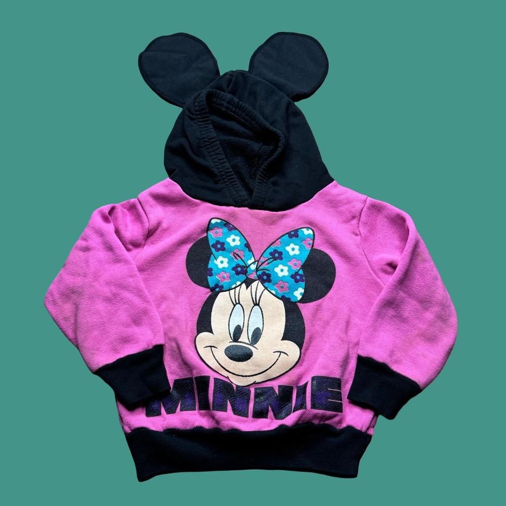 Vintage Disney Mickey Mouse Minnie Sweatshirt 24 Months Toddler Kids Ears